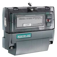 Счетчик электроэнергии 1Ф многотарифный Меркурий 200.02 60/5 Т1 D 230В ЖК