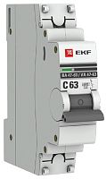 Выключатель автоматический EKF PROxima ВА47-63 1п 63А C 6кА