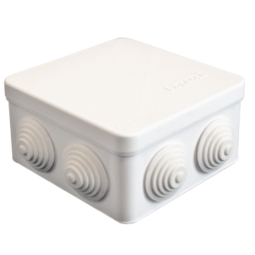 Коробка распределительная ЭПП ОП 105x105x56мм (4 ввода) IP54 белый