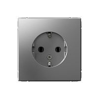 Розетка с заземлением без рамки Systeme Electric ArtGallery  1-м. сталь Systeme Electric — купить по цене от 939 ₽ | ПрофБезопасность