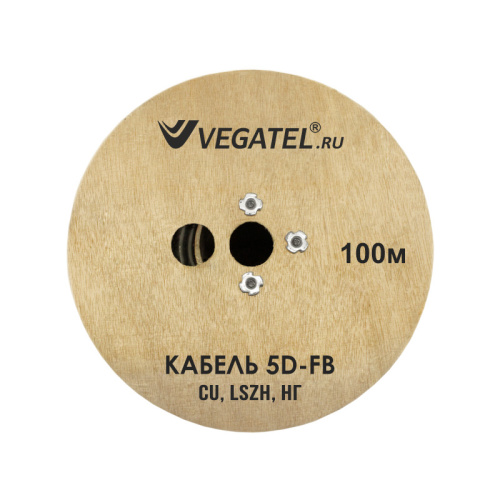 Кабель коаксиальный Vegatel 5D-FB Cu (ГОСТ, синий) бухта 100м Vegatel — купить по цене от 166 ₽ | ПрофБезопасность фото 2