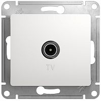 Розетка TV Оконечная без рамки Systeme Electric Glossa 1-м. белый Systeme Electric — купить по цене от 698 ₽ | ПрофБезопасность