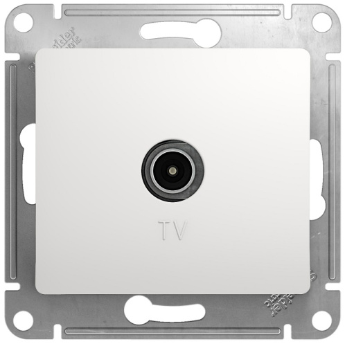 Розетка TV Оконечная без рамки Systeme Electric Glossa 1-м. белый Systeme Electric — купить по цене от 698 ₽ | ПрофБезопасность