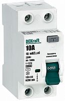 Выключатель дифференциального тока УЗО DeKraft УЗО-03 2п 10А 10мА 6,0кА тип AC