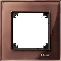 Рамка универсальная Schneider Electric Merten M-Elegance 1-м. стекло махагон 