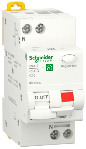 Автомат дифференциального тока АВДТ Schneider Electric Resi9 2п 40А 10мА 6кА C тип A