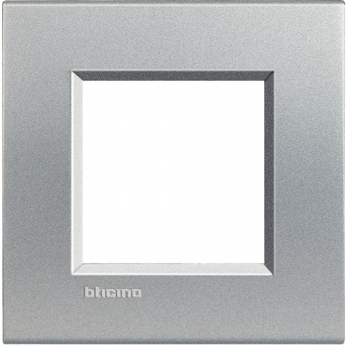 Рамка прямоугольная Legrand BTicino LivingLight 2 мод алюминий картинка