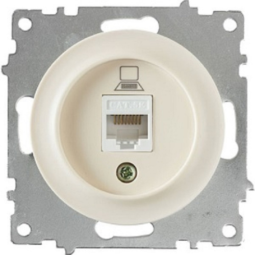 Розетка компьютерная без рамки OneKeyElectro Florence 1-м. RJ45 5e бежевый OneKey — купить по цене от 220 ₽ | ПрофБезопасность