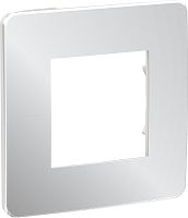 Рамка универсальная Schneider Electric Unica Studio Metal 1-м. хром/белый Schneider Electric — купить по цене от 842 ₽ | ПрофБезопасность