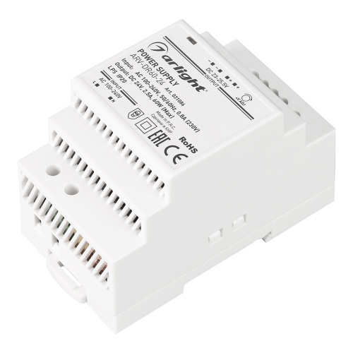 Блок питания для светодиодной ленты Arlight 24В ARV-DR60-24 IP20 DIN-рейка Arlight — купить по цене от 4&nbsp;020 ₽ | ПрофБезопасность
