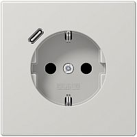 Розетка с заземлением +1хUSB тип C без рамки Jung LS990 1-м. серый Jung — купить по цене от 29&nbsp;742 ₽ | ПрофБезопасность