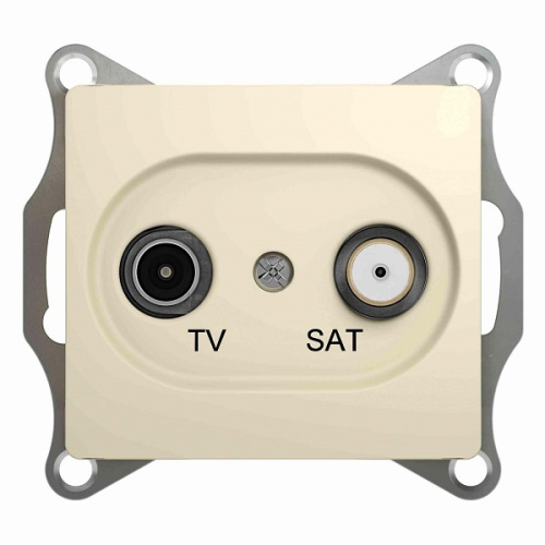 Розетка TV+SAT Оконечная без рамки Systeme Electric Glossa 2-м. бежевый Systeme Electric — купить по цене от 1&nbsp;091 ₽ | ПрофБезопасность фото 2