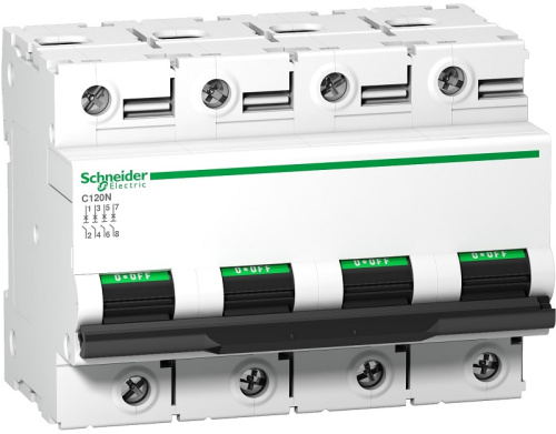 Выключатель автоматический Schneider Electric Acti9 C120N 4п 100А B 10кА