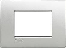 Рамка прямоугольная Legrand BTicino LivingLight 3 мод алюминий