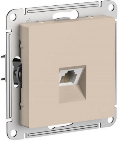 Розетка компьютерная без рамки Systeme Electric AtlasDesign 1-м. RJ45 5e песочный