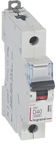 Выключатель автоматический Legrand DX3-E 6000 1п 40А D 10кА