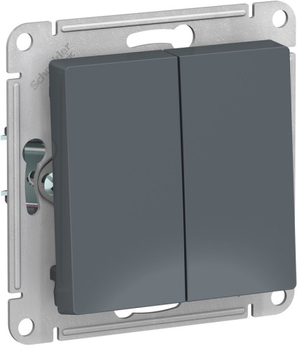 Выключатель без рамки Systeme Electric AtlasDesign 2-кл. грифель