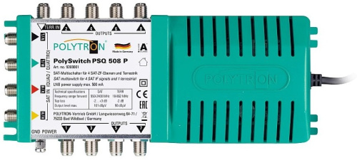 Мультисвитч оконечный Polytron PSQ 508 P, POLYTRON, купить, цена, доставка, безопасность Мультисвитч оконечный Polytron PSQ 508 P POLYTRON — купить по цене от 12 662 ₽ | ПрофБезопасность