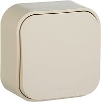 Выключатель накладной Legrand Quteo 1-кл. слоновая кость
