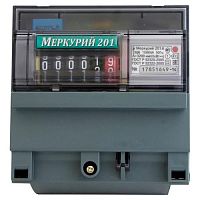 Счетчик электроэнергии 1Ф однотарифный Меркурий 201.6 80/10 Т1 D 230В ОУ