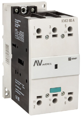 Контактор EKF Averes КМЭ 3п 3НО 80А 400В тип АС3 
