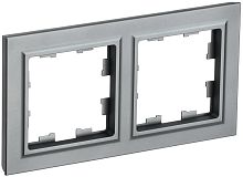 Рамка универсальная IEK Brite РУ-2-БрС 2-м. сталь
