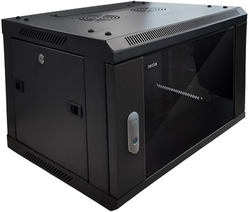 Шкаф настенный 19″ Netko WMA 12U (600х450х635) черный, разобранный