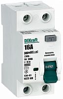 Выключатель дифференциального тока УЗО DeKraft УЗО-03 2п 16А 300мА 6,0кА тип AC 