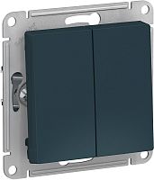 Переключатель без рамки Systeme Electric AtlasDesign 2-кл. проходной изумруд
