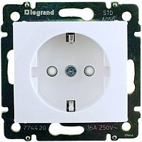 Розетка с заземлением без рамки Legrand Valena 1-м. шторки белый Legrand — купить по цене от 645 ₽ | ПрофБезопасность