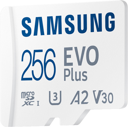 Карта памяти MicroSDXC Samsung EVO Plus 256Gb + адаптер, до 130МБ/с MB-MC256KA/EU фото 3