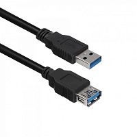 Удлинитель USB 3.0 ACD-U3AAF-10L 1м, черный