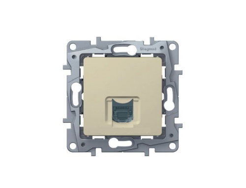Розетка компьютерная без рамки Legrand Etika 1-м. RJ45 5e слоновая кость  фото 2