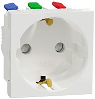 Розетка с заземлением без рамки Schneider Electric Unica Modular 1-м. шторки белый Schneider Electric — купить по цене от 264 ₽ | ПрофБезопасность