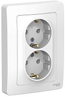 Розетка с заземлением Systeme Electric Blanca 1-м. 2-мод. белый