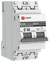 Выключатель автоматический EKF PROxima ВА47-63 2п 16А C 6кА