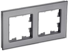 Рамка универсальная IEK Brite РУ-2-2-БрСе 2-м. стекло серый