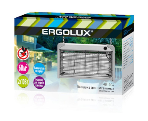 Светильник для насекомых электрический Ergolux MK-004 2х10Вт 220В Ergolux — купить по цене от 2&nbsp;100 ₽ | ПрофБезопасность