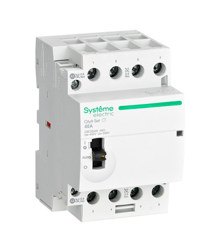 Контактор модульный Systeme Electric City9 Set 4п 4НО 40А 230В АС Schneider Electric — купить по цене от 6&nbsp;755 ₽ | ПрофБезопасность