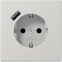 Розетка с заземлением +1хUSB тип A без рамки Jung LS990 1-м. серый Jung — купить по цене от 29&nbsp;742 ₽ | ПрофБезопасность