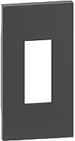 Лицевая панель Legrand BTicino Living Now для 1-м. 2 мод. розетки RJ11/RJ45/аудио черный