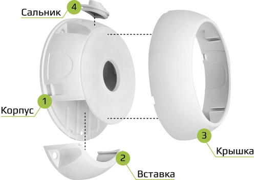 Монтажная коробка KadrON JB1-100W белая фото 2