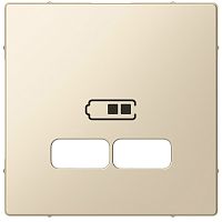 Лицевая панель Schneider Electric Merten System M для 2-м. розетки USB бежевый