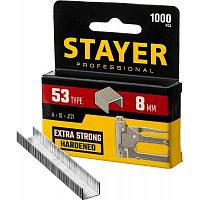 Скобы для степлера 8 мм Stayer узкие тип 53, 1000шт Stayer — купить по цене от 60 ₽ | ПрофБезопасность