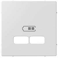 Лицевая панель Schneider Electric Merten System M для 2-м. розетки USB активно-белый
