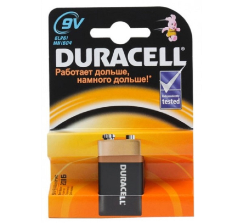 Элемент питания Duracell 6LR61 BL1 крона (батарейка) картинка