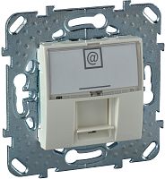 Розетка компьютерная без рамки Schneider Electric Unica 1-м. RJ45 5e бежевый