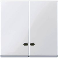 Лицевая панель Schneider Electric Merten System M для 2-кл. выключателя с подсветкой активно-белый