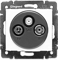 Розетка TV+FM+SAT Звезда без рамки Legrand Valena белый