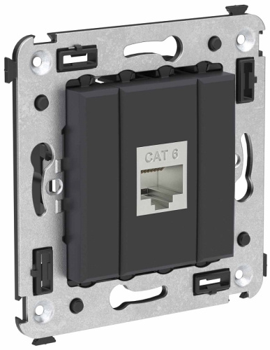 Розетка компьютерная экранированная без рамки DKC Avanti 1-м. RJ45 6е черный матовый DKC — купить по цене от 2&nbsp;552 ₽ | ПрофБезопасность